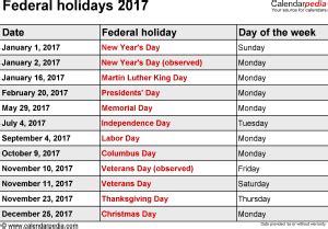 easter federal holiday 2017